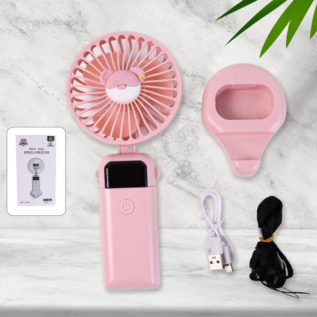 Mini USB Charging Fan with Percentage Display – The Garth