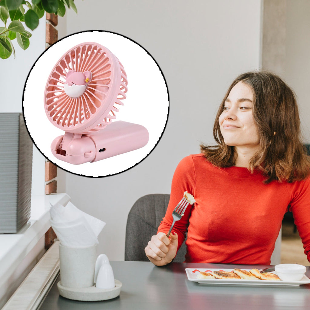Mini USB Charging Fan with Percentage Display – The Garth