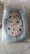 Round Soft Plush Cat Bed with Cartoon Cat Print Cushion  1 Pc