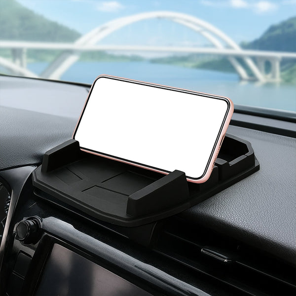 Multipurpose Car Mobile Holder for Dashboard, Anti-slip Durable Silicone Tray Dashboard Pad Storage Mat, Cell Phone Holder, Sun Glasses Stand, GPS Navigation Holder For Car