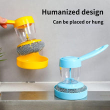 Handheld Soap Dispenser with Scrub Brush – Kitchen Cleaning Tool 🧽🧴✨