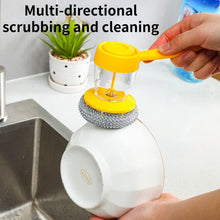Handheld Soap Dispenser with Scrub Brush – Kitchen Cleaning Tool 🧽🧴✨