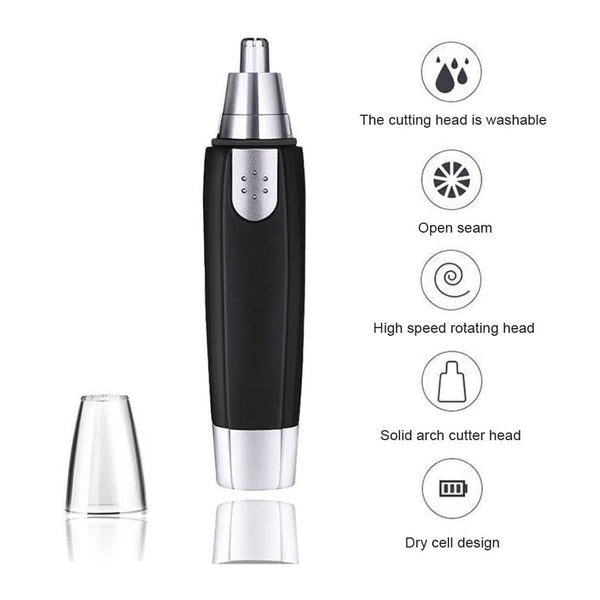 Sharp Steel Battery-Operated Ear & Nose Hair Trimmer 🪒🔋