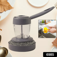 Handheld Soap Dispenser with Scrub Brush – Kitchen Cleaning Tool 🧽🧴✨