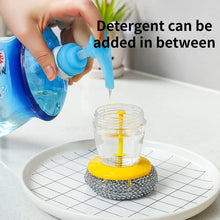 Handheld Soap Dispenser with Scrub Brush – Kitchen Cleaning Tool 🧽🧴✨